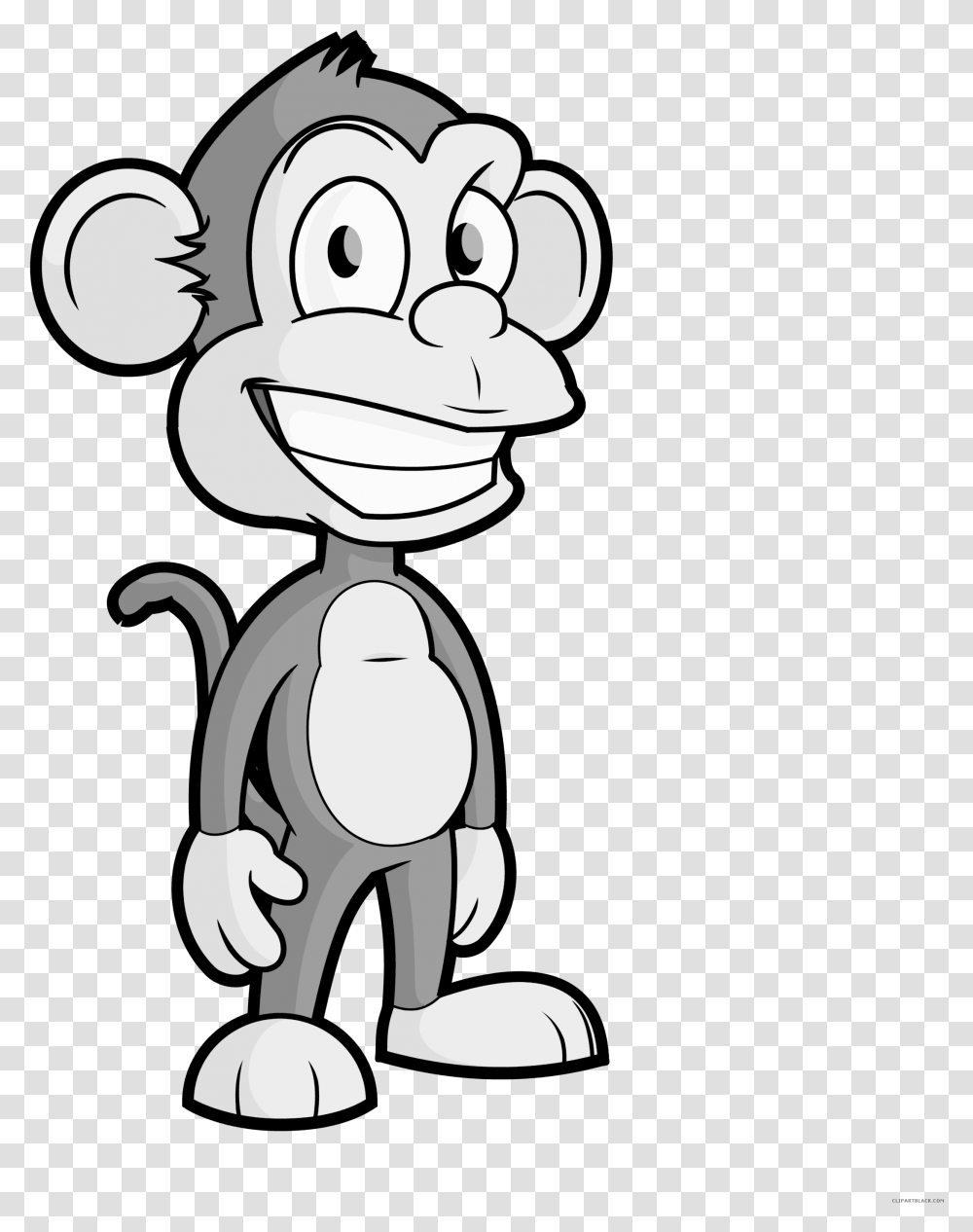 Cartoon Monkey, Drawing, Stencil, Animal Transparent Png