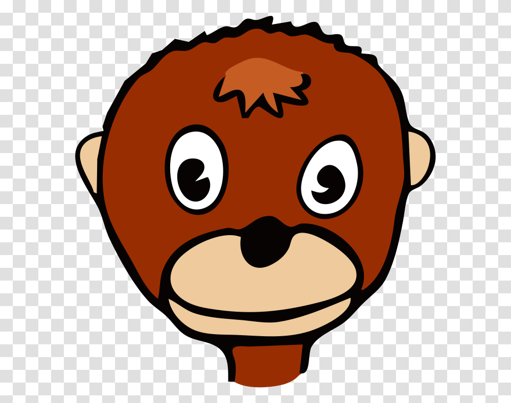 Cartoon Monkey Face Svg Clip Arts Kartun Monyet Bahagia, Halloween, Food, Plant, Pumpkin Transparent Png