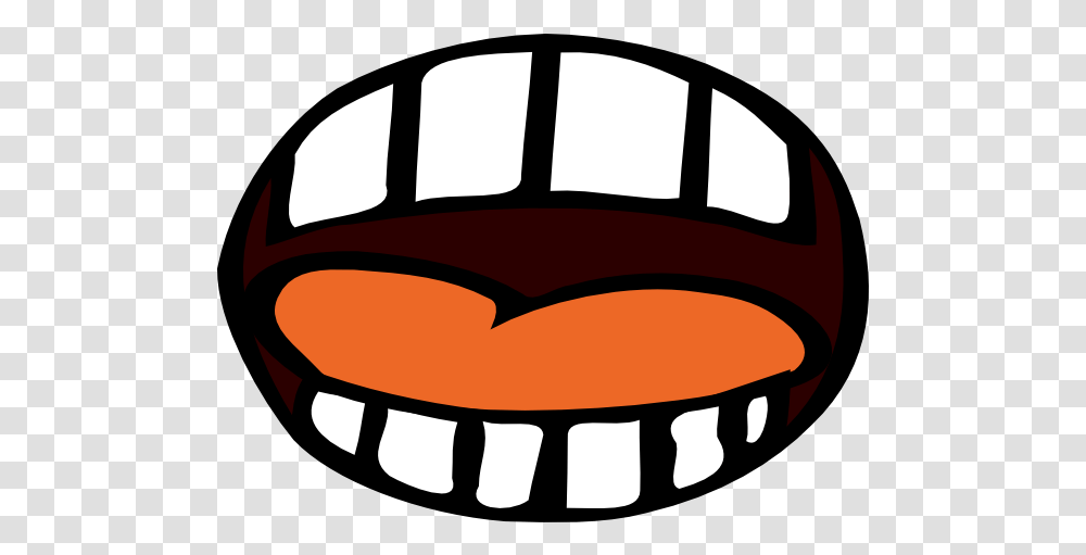 Cartoon Mouth Orange Tongue Stickpng Open Mouth Cartoon, Label, Text, Sticker, Pillow Transparent Png