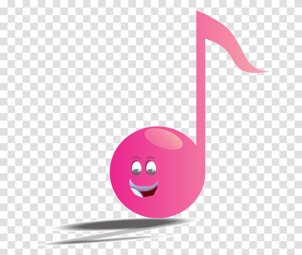 Cartoon Music Note Clipart Simbol Musik Warna Pink, Bird, Animal, Flamingo, Doodle Transparent Png