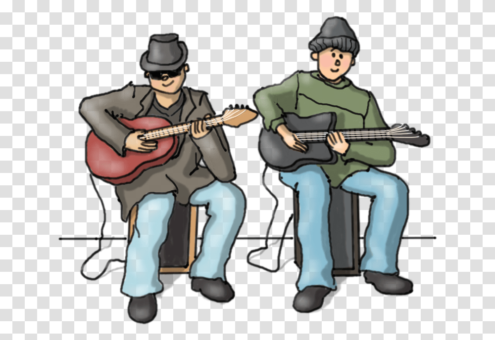 Cartoon, Musician, Person, Musical Instrument, Guitar Transparent Png