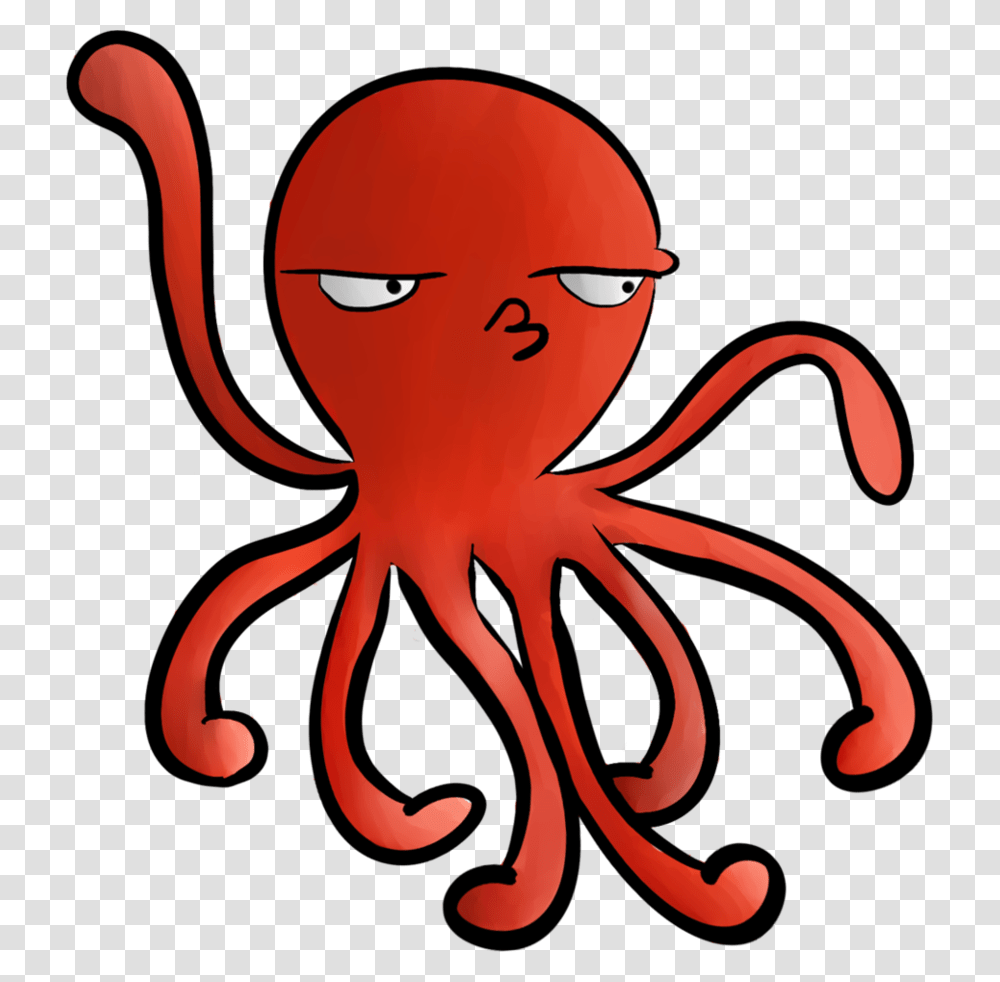 Cartoon Octopus Clear Background, Sea Life, Animal, Invertebrate, Food Transparent Png