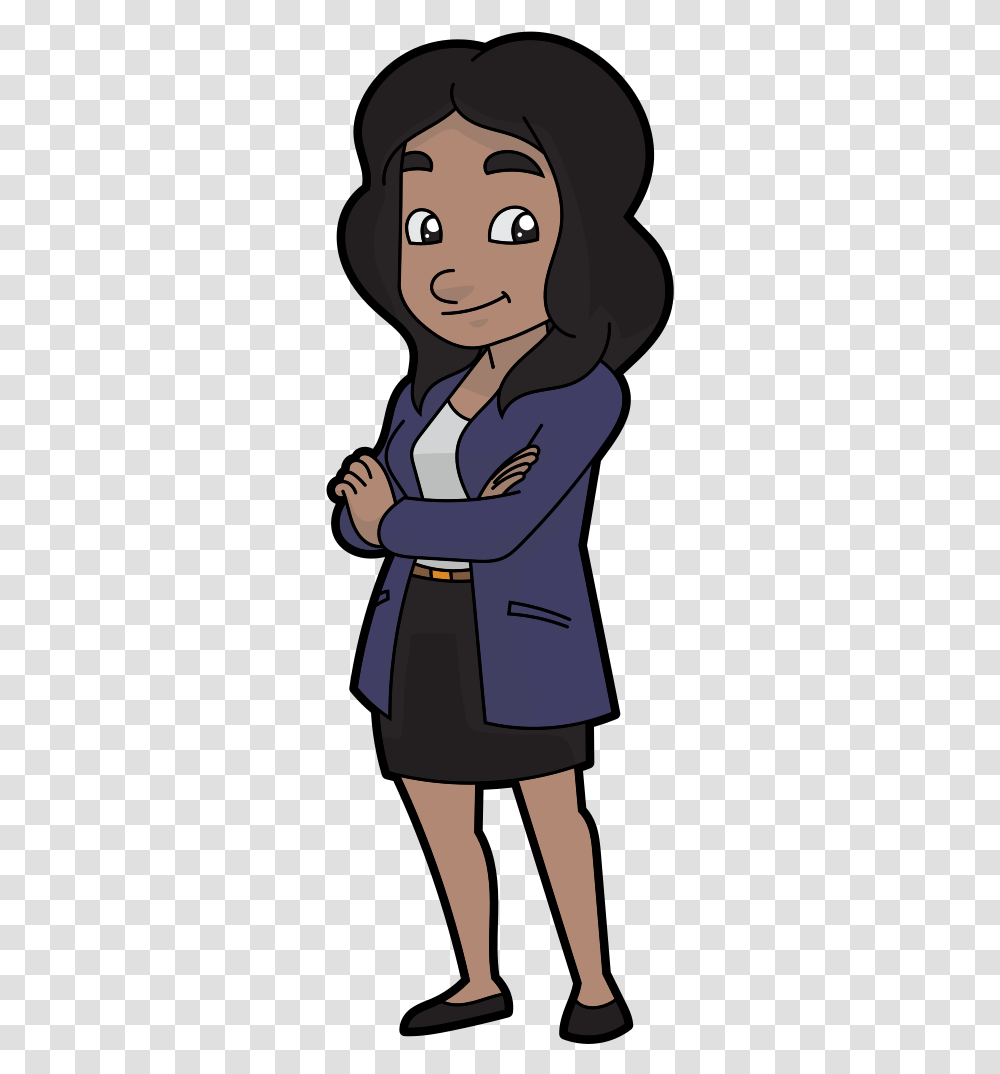 Cartoon Of A Businesswoman, Hug, Person, Overcoat Transparent Png