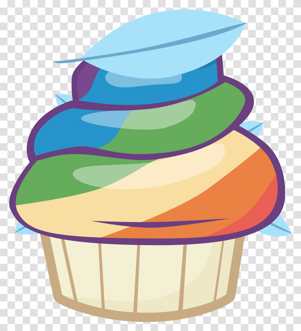 Cartoon Of A Cupcake Mlp Cupcake, Cream, Dessert, Food, Creme Transparent Png