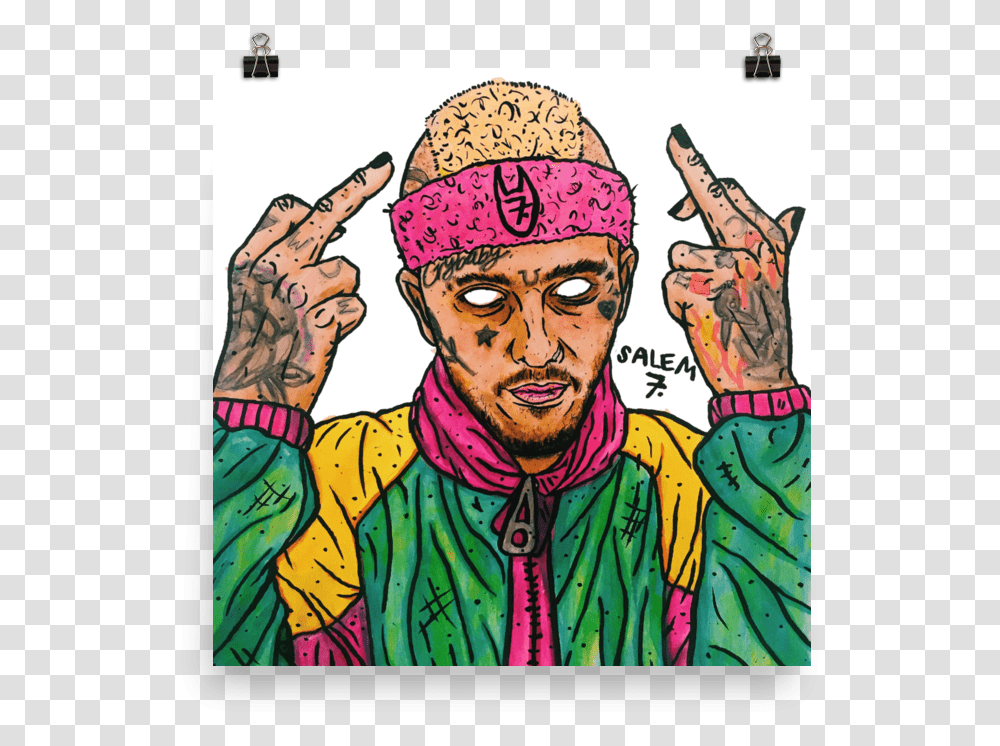 Cartoon Of Lil Peep, Person, Face, Hand Transparent Png