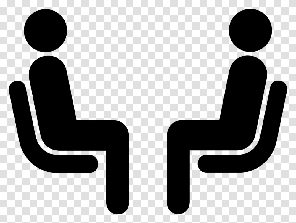 Cartoon Of Two People Sitting Down Having A Conversation Waiting Clip Art Black And White, Gray, World Of Warcraft Transparent Png