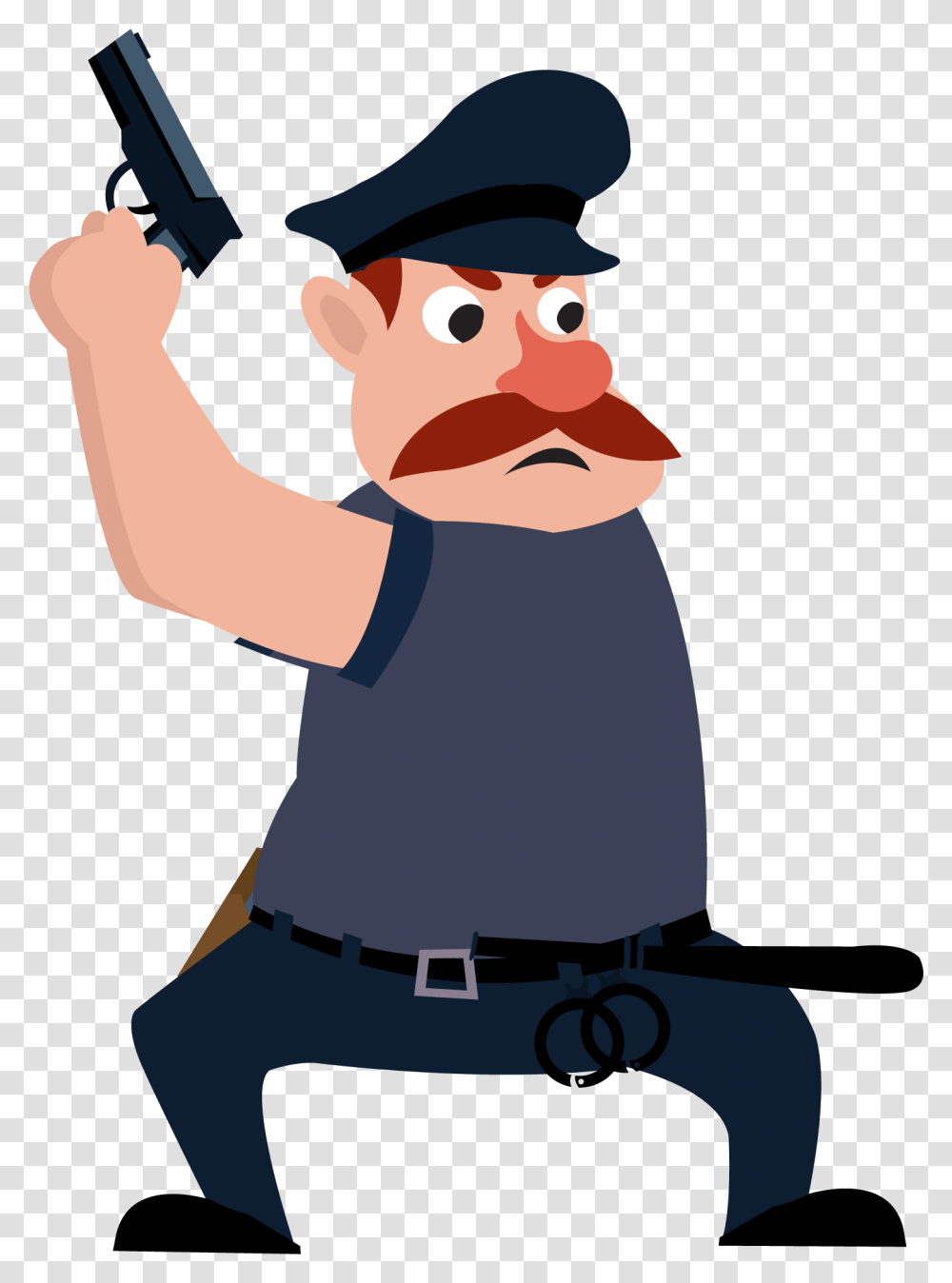 Cartoon Officer Icon Criminal Holding A Gun Cartoon Animated Criminal, Person, Human, Arm, Clothing Transparent Png