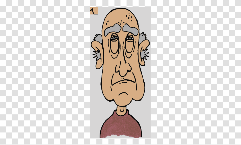 Cartoon Old Man Clipart, Head, Face, Drawing, Stencil Transparent Png