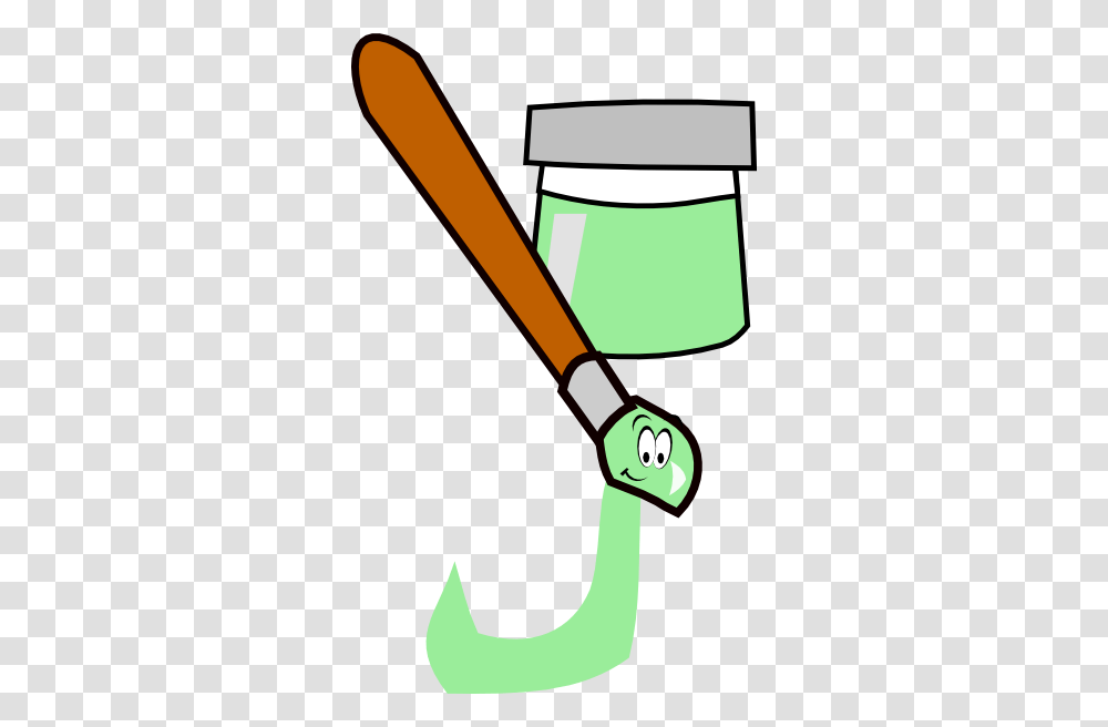 Cartoon Paintbrush Green Reversed Clip Art For Web, Shovel, Tool, Scissors, Blade Transparent Png