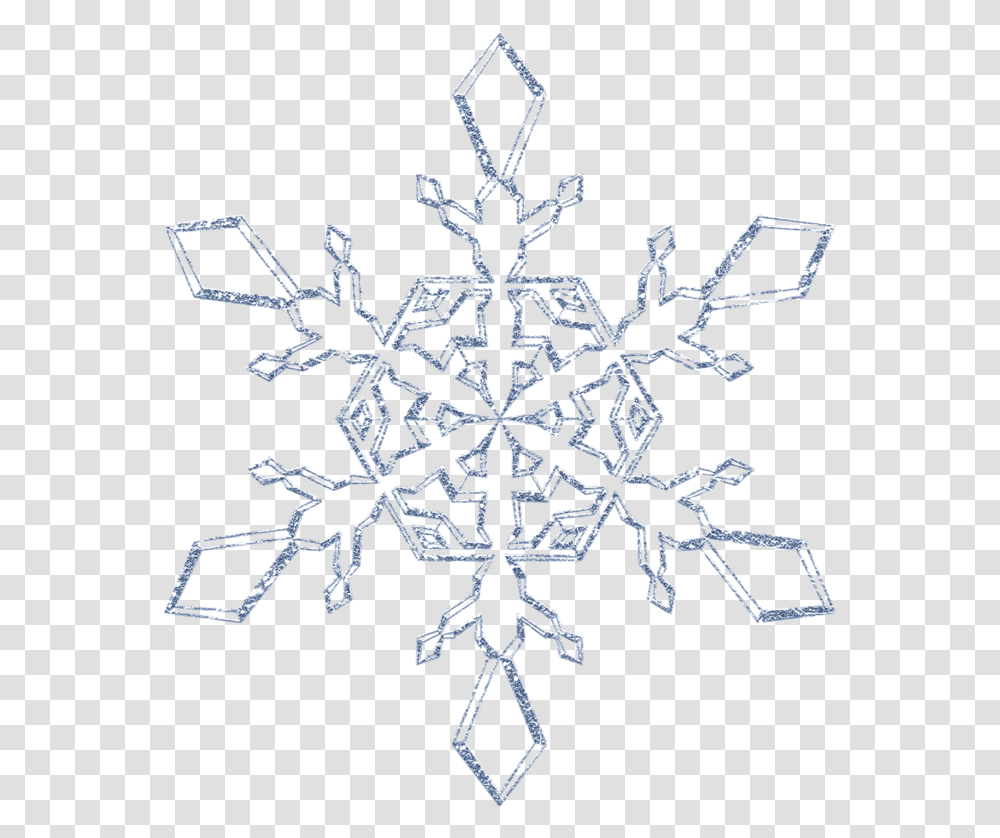 Cartoon Painted Decorative Snowflake Snowflake Christmas, Cross Transparent Png