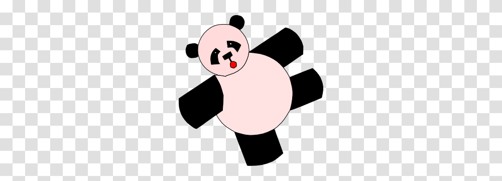 Cartoon Panda Bear Clip Art Free Vector, Stencil, Rabbit, Rodent, Mammal Transparent Png
