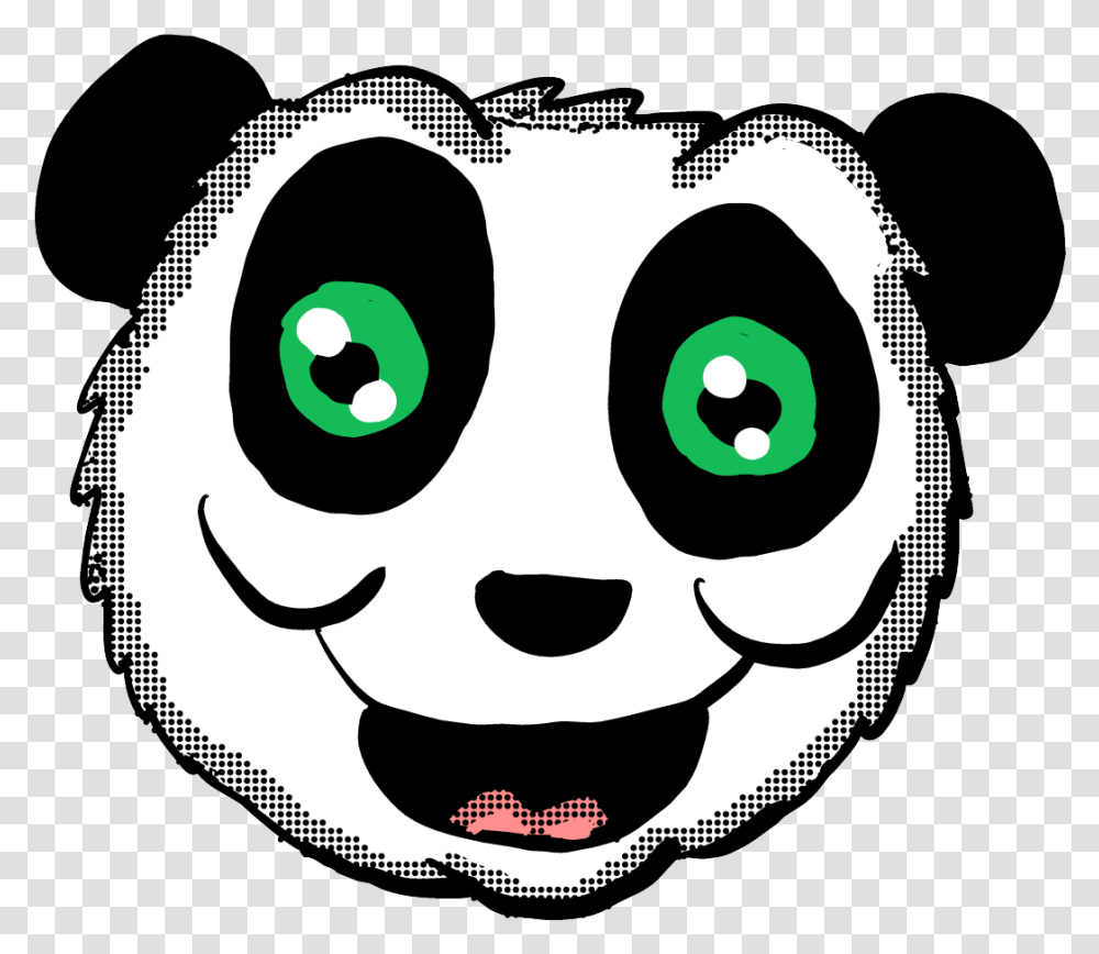 Cartoon Panda Head Ericallen, Stencil, Face, Rug Transparent Png