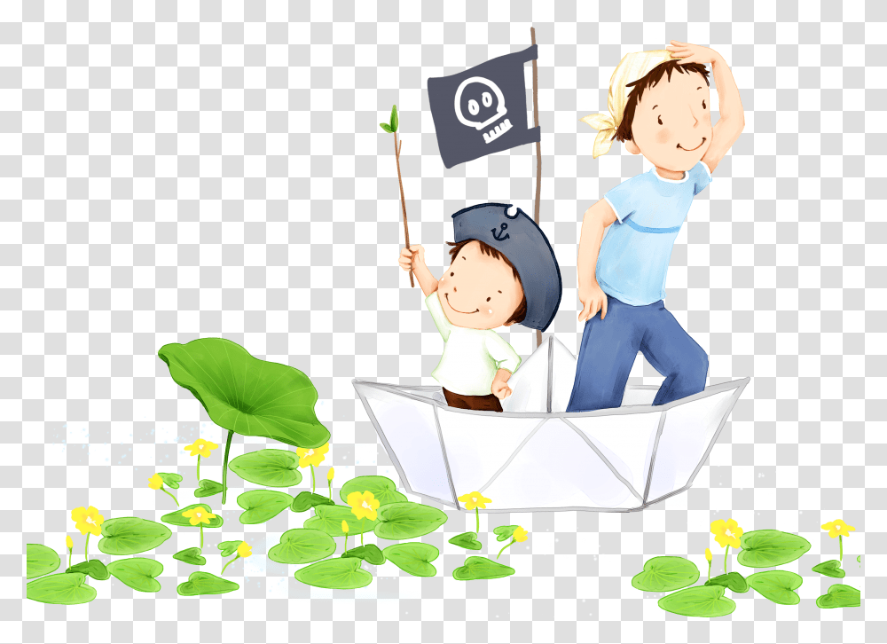 Cartoon Paper Father Day Creative In Hd, Person, Outdoors, Nature, Water Transparent Png