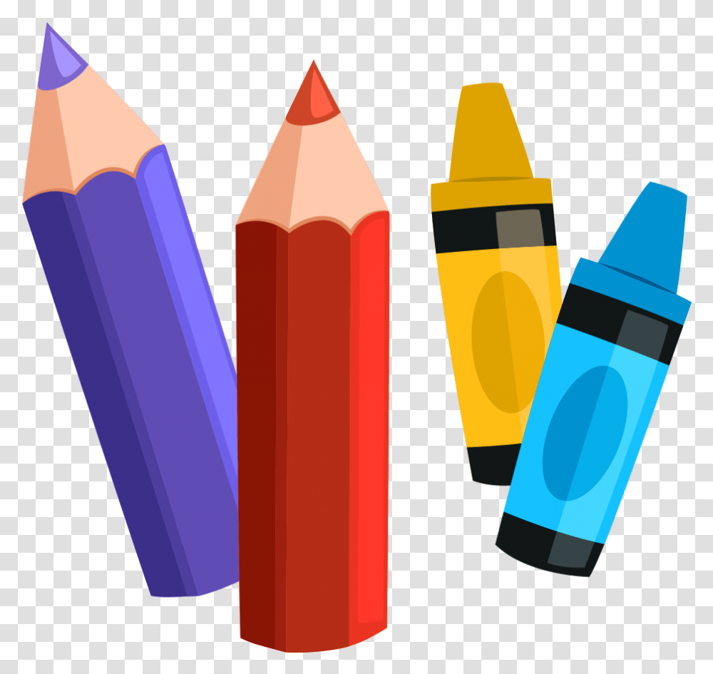 Cartoon Pencil Crayons Cartoon Crayons And Pencils, Dynamite, Bomb, Weapon, Weaponry Transparent Png