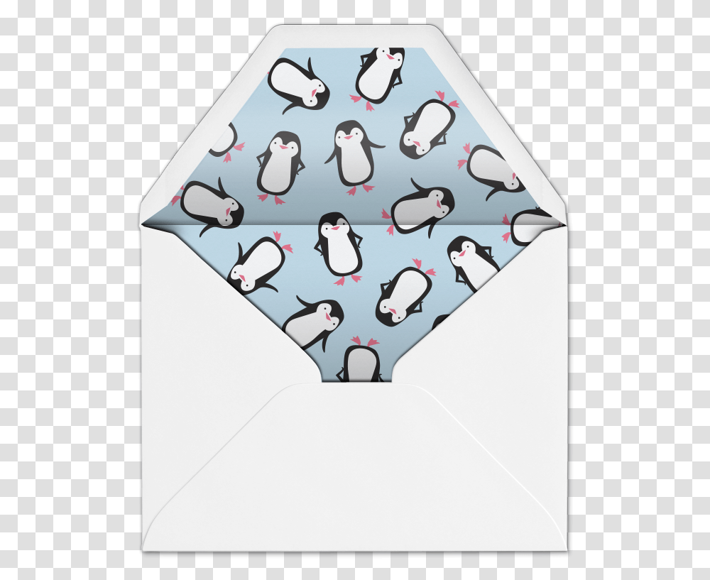 Cartoon, Penguin, Bird, Animal, Envelope Transparent Png