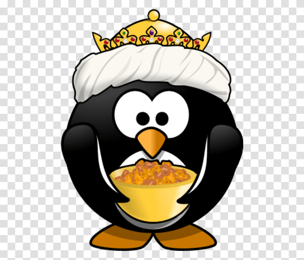 Cartoon Penguin, Eating, Food, Bird, Animal Transparent Png