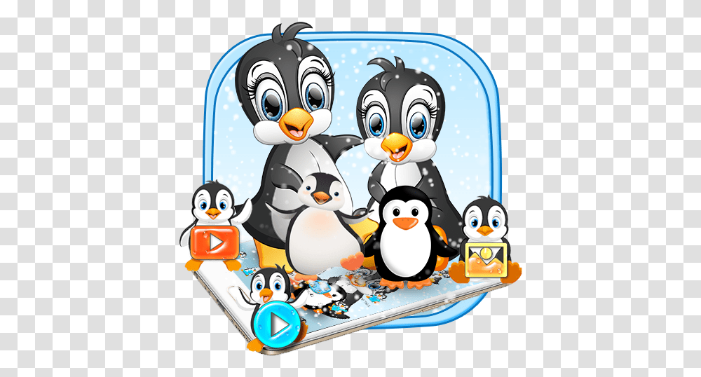 Cartoon Penguin Launcher Theme Apk 1 Animal Figure, Bird Transparent Png