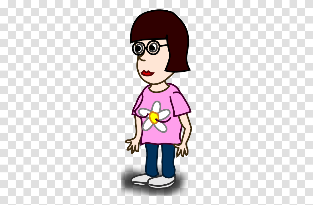 Cartoon People Cliparts, Person, Girl, Plant Transparent Png