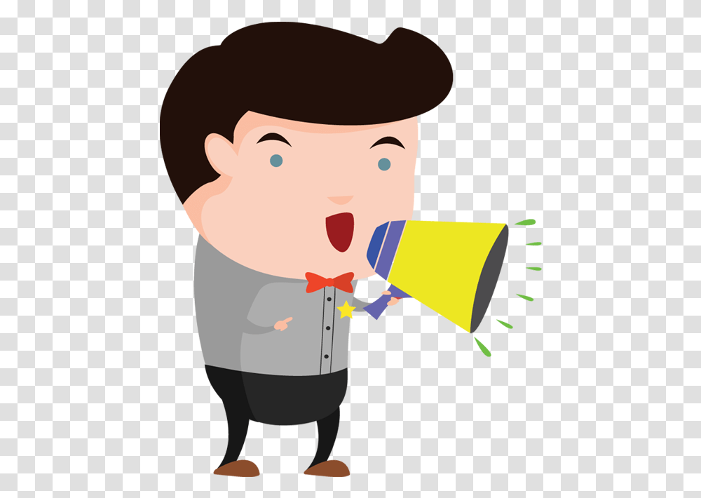 Cartoon People Loudspeaker Clipart, Face, Person, Food, Eating Transparent Png