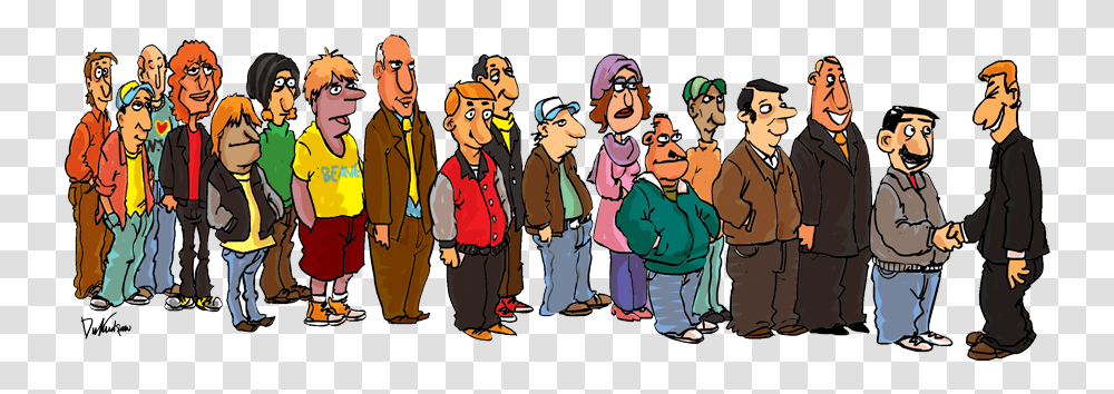 Cartoon, People, Person, Family, Crowd Transparent Png