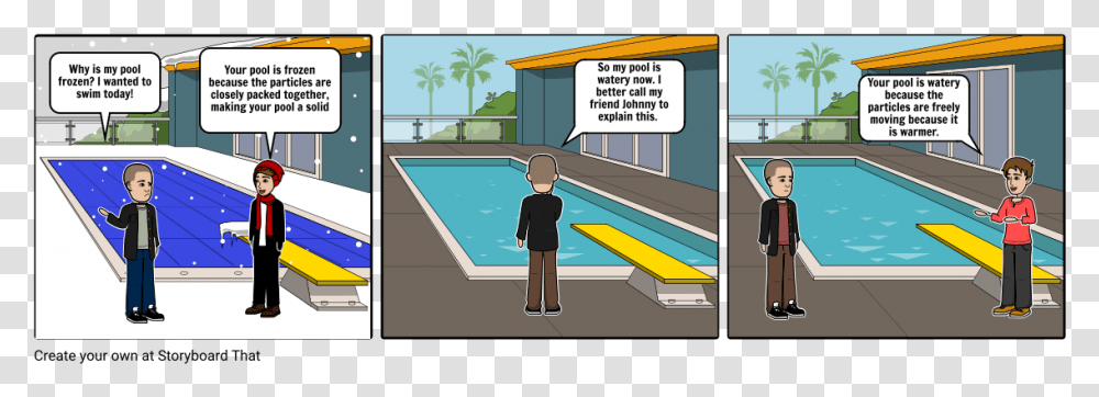 Cartoon, Person, Building, Bus, Water Transparent Png