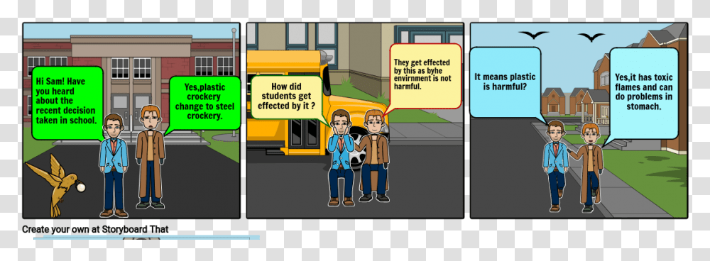 Cartoon, Person, Bus, Pants Transparent Png