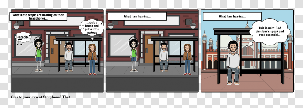 Cartoon, Person, Bus Stop, Shop, Postal Office Transparent Png