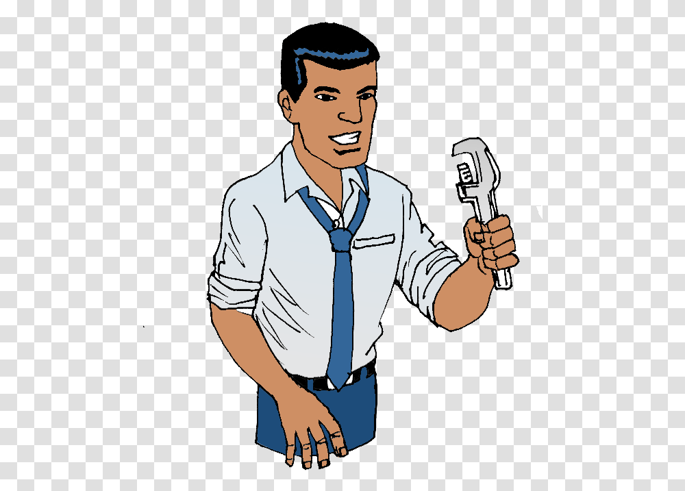 Cartoon, Person, Worker, Tie Transparent Png
