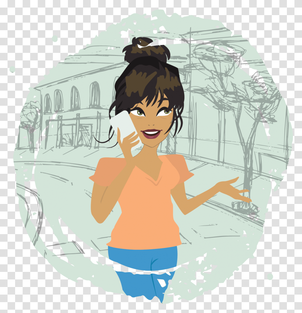 Cartoon, Person, Face, Smile, Female Transparent Png