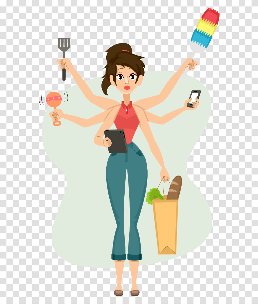 Cartoon, Person, Female, Woman, Dress Transparent Png