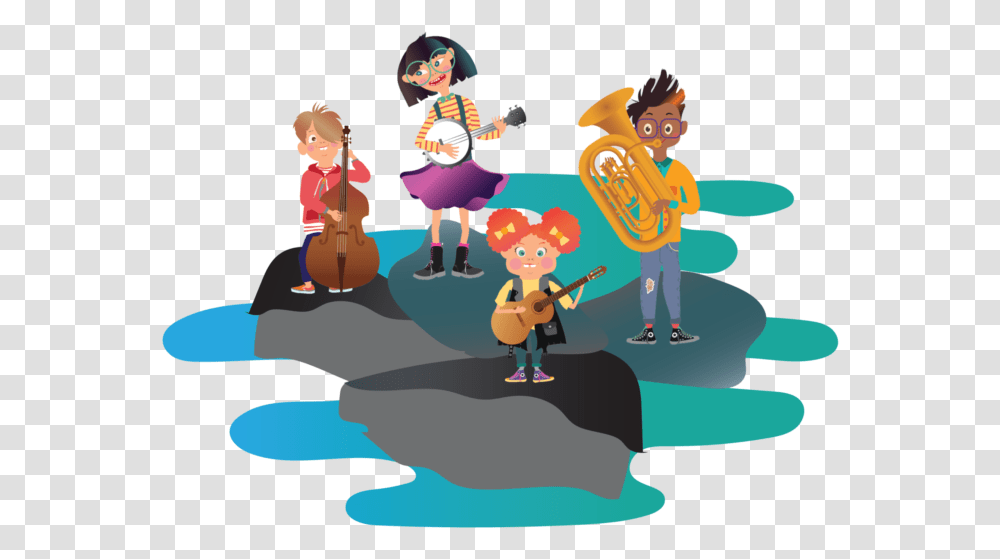 Cartoon, Person, Guitar, Leisure Activities, Musical Instrument Transparent Png