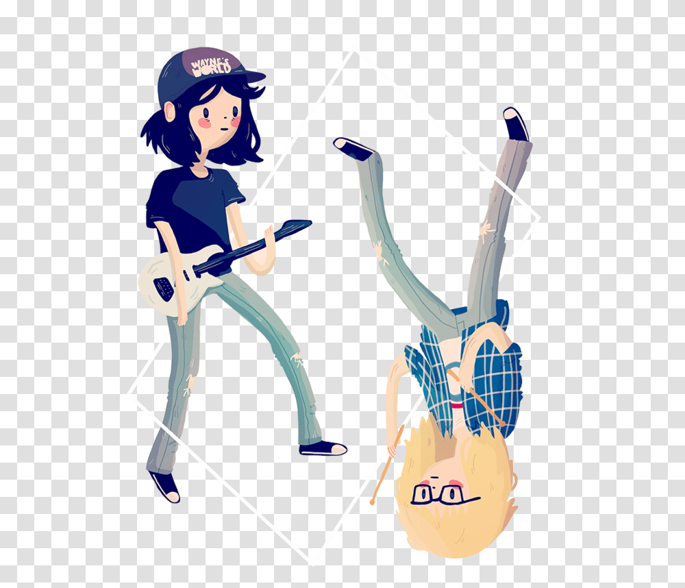 Cartoon, Person, Guitar, Leisure Activities, Musical Instrument Transparent Png