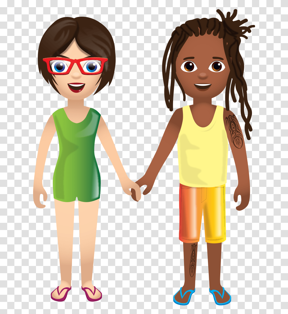 Cartoon, Person, Human, Holding Hands, People Transparent Png