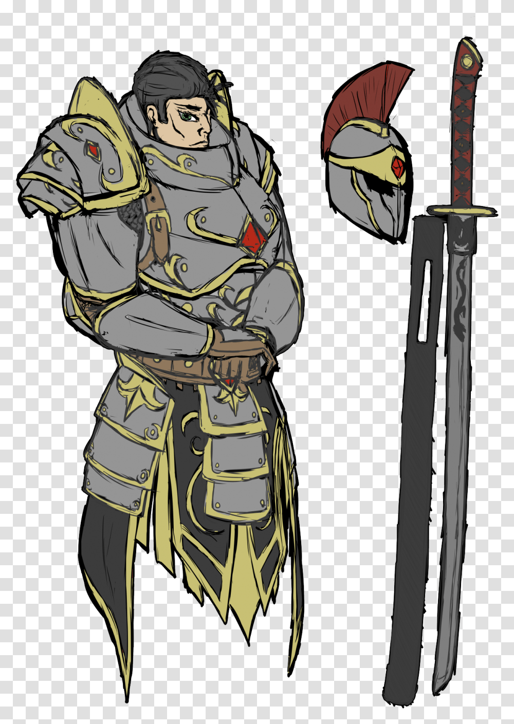 Cartoon, Person, Human, Knight, Samurai Transparent Png