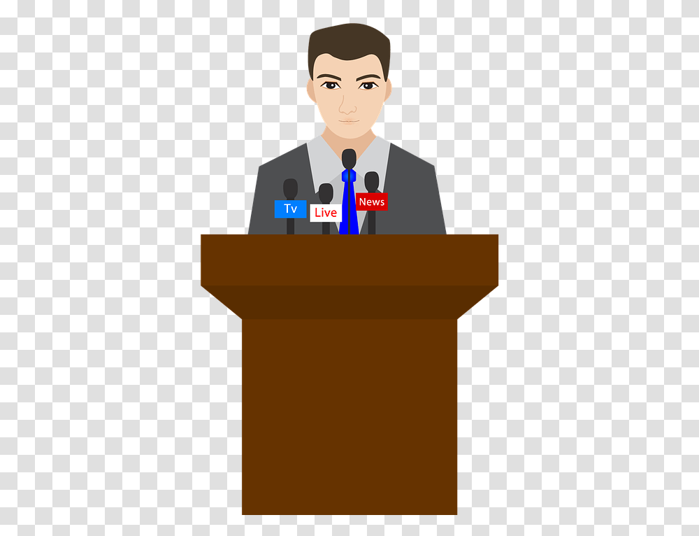 Cartoon Person Making A Speech, Audience, Crowd, Human, Lecture Transparent Png