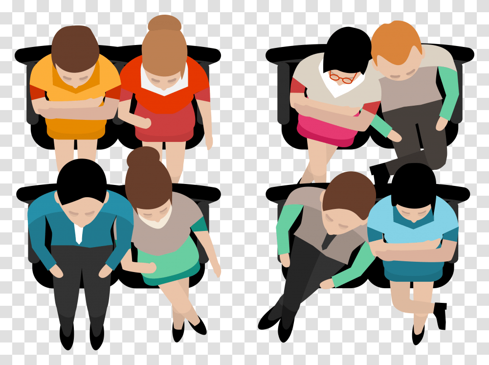Cartoon, Person, People, Crowd, Huddle Transparent Png