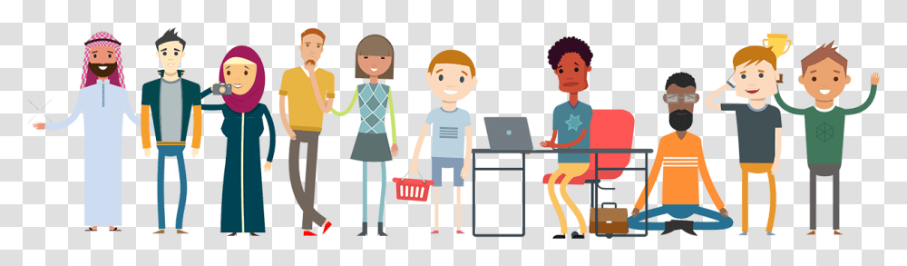 Cartoon, Person, People, Shopping Basket, Hand Transparent Png