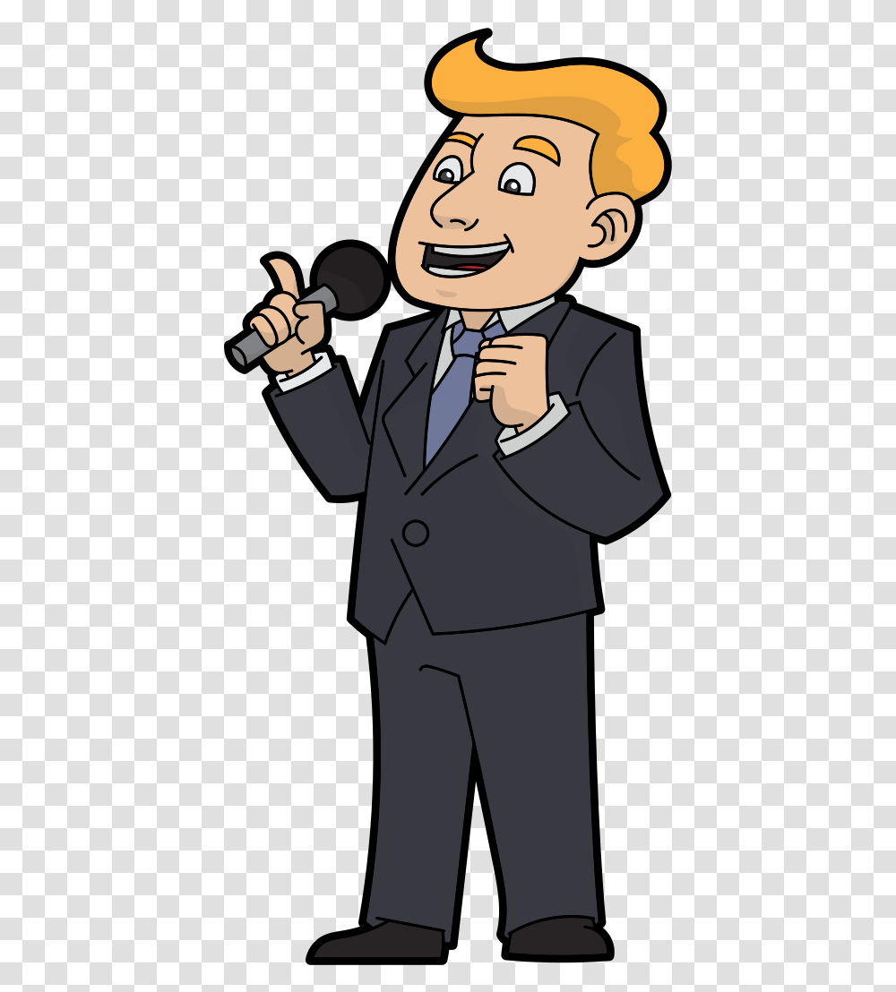 Cartoon, Person, Performer, Suit, Overcoat Transparent Png