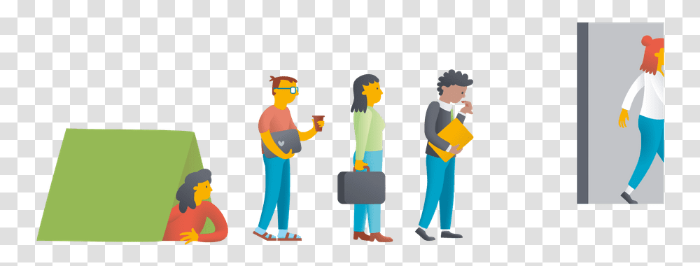 Cartoon, Person, Standing, People, Hand Transparent Png