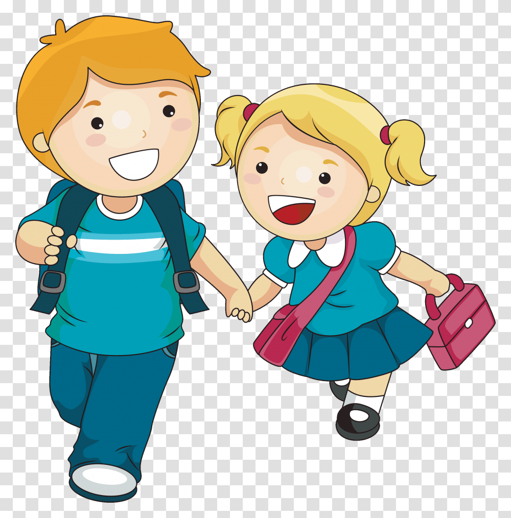 Cartoon Picture Of Siblings Transparent Png