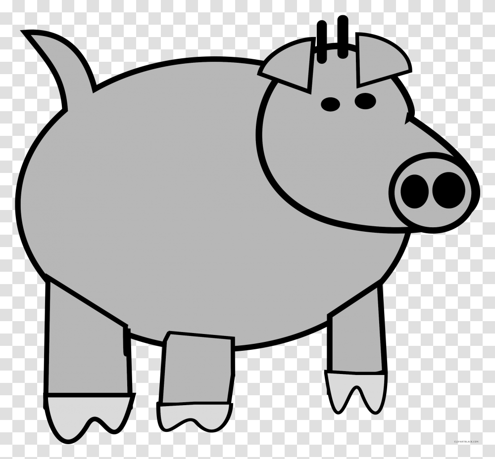 Cartoon Pig Animal Free Black White Clipart Images Cartoon Cartoon Pig, Mammal, Piggy Bank, Snowman, Winter Transparent Png