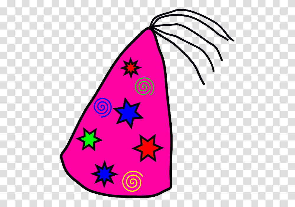 Cartoon Pink Free Crazy Birthday Clothing Hat Crazy Hats Clip Art, First Aid, Star Symbol, Plant Transparent Png