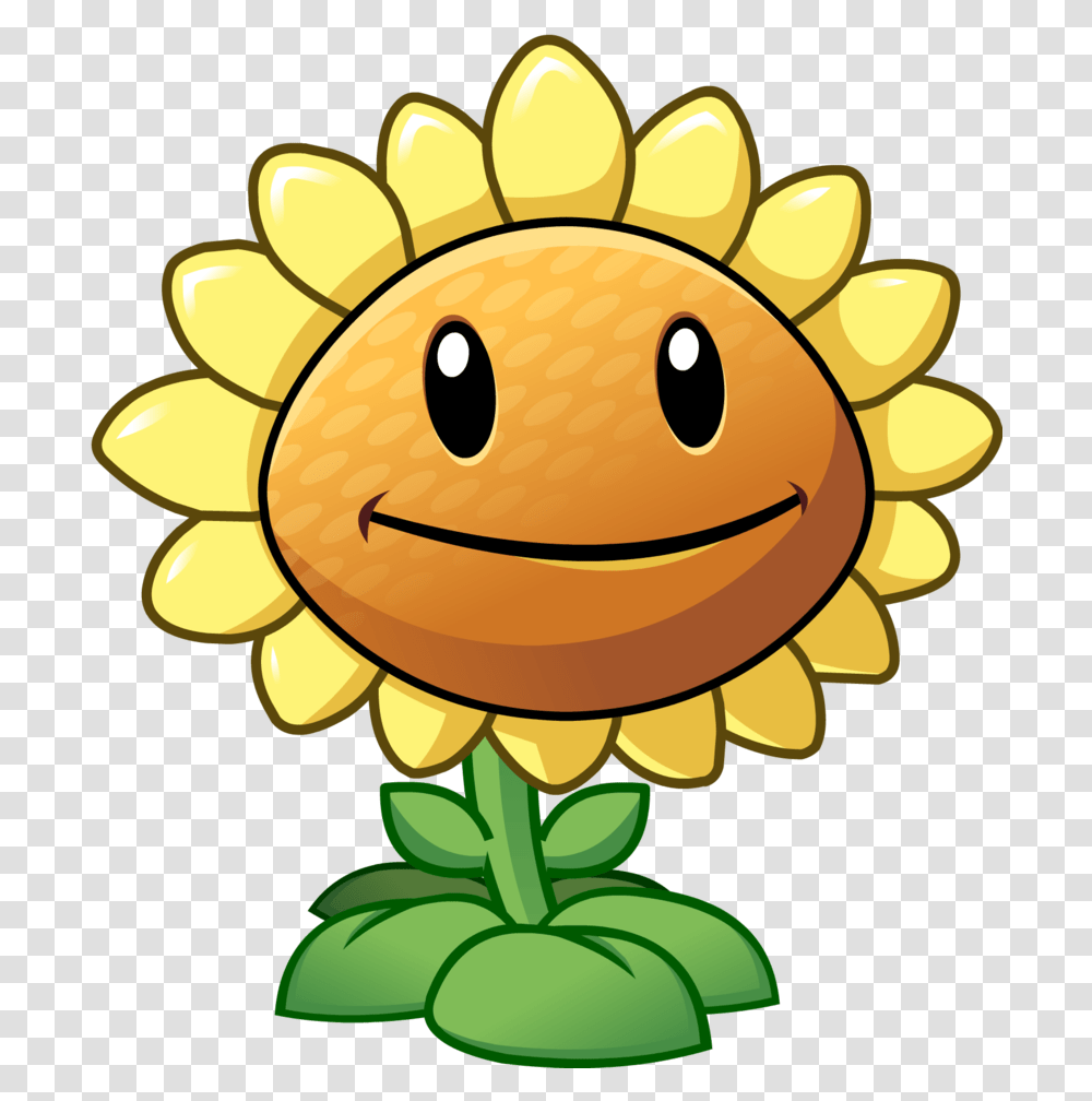 Cartoon Plant Plants Vs Zombies 2 Sunflower, Gold, Pollen, Outdoors, Nature Transparent Png