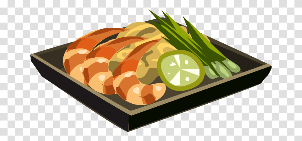 Cartoon Plate Of Food, Sliced, Bread, Meal, Dish Transparent Png
