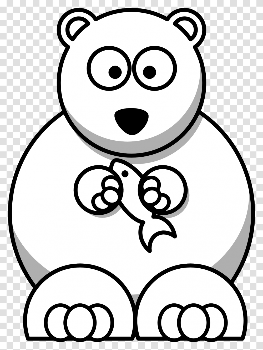 Cartoon Polar Bear Coloring Pages Cincess Bear, Stencil, Drawing, Snowman, Winter Transparent Png