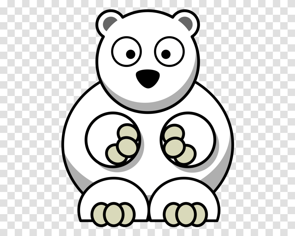 Cartoon Polar Bear, Stencil, Snowman, Winter, Outdoors Transparent Png