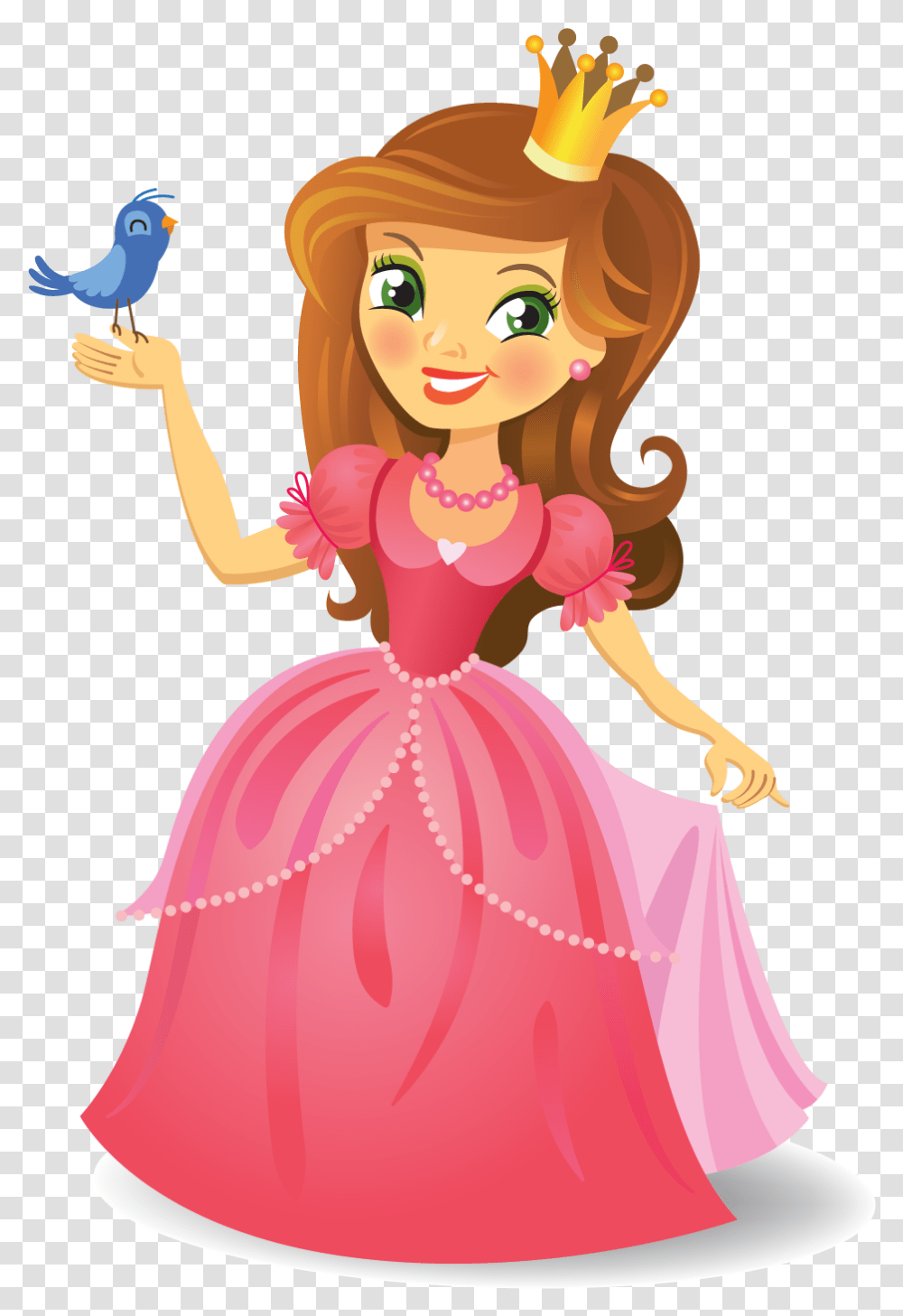 Cartoon Princess Images Happy Birthday For A Little Girl, Doll, Toy, Bird, Animal Transparent Png