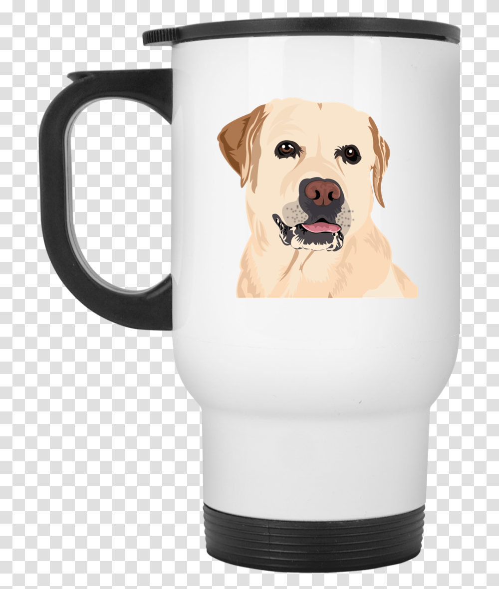 Cartoon Printed Labrador Retriever White Travel Mug Mug, Dog, Pet, Canine, Animal Transparent Png