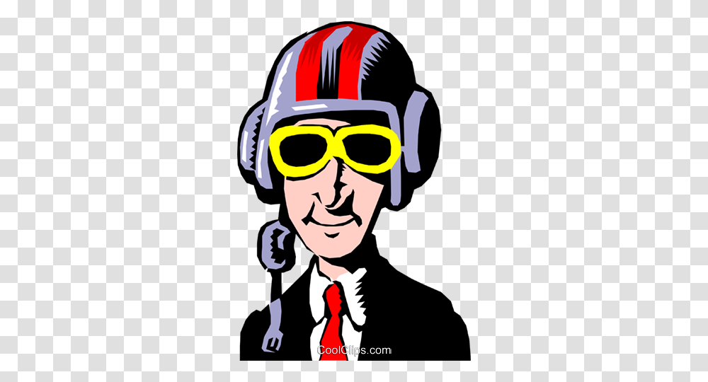 Cartoon Quarterback Royalty Free Vector Clip Art Illustration, Sunglasses, Accessories, Goggles, Person Transparent Png