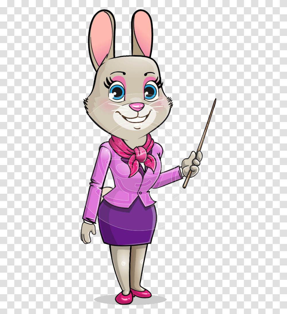 Cartoon Rabbit Teacher, Person, Human, Toy, Leisure Activities Transparent Png